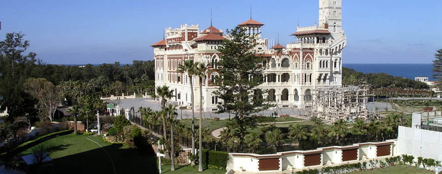 A view of the Montazah Palace from The hotel room